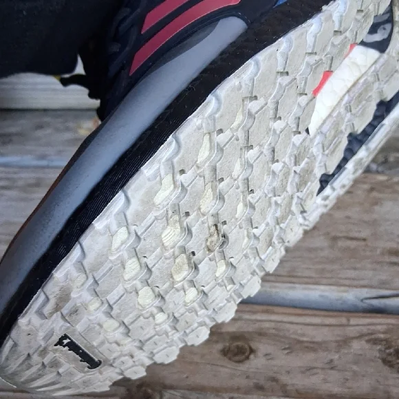 adidas Men's Black with Coral & Yellow UltraBoost All Terrain Athletic Shoes - Picture 12 of 15